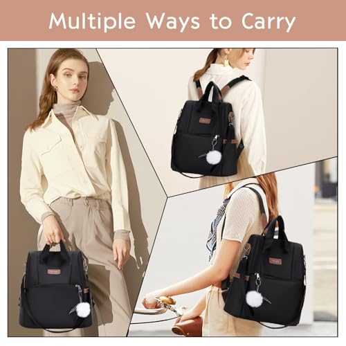 Aucuu Mochila Cartera para Mujer, Mochila de Mujer, Ligero Antirrobo Mini Mochila, Bolsa de Viaje Casual, Mochila de Escuela Bolsa de Hombro, Mochila de Viaje Linda para Niñas con colgante - imagen 6