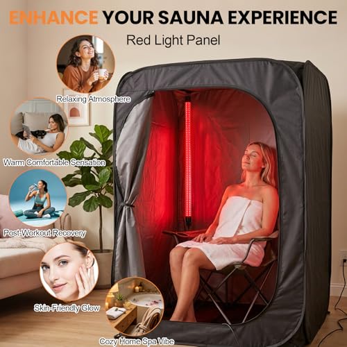 Red Light for Sauna 660nm and 850nm Infrared Therapy Panel for Portable Sauna Accessories for Body Relaxation, Skin Vitality & Post-Workout Recovery - Heat-Resistant Design - Image 4