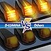 D-Lumina Smoked Lens Roof Cab Marker Lights for Fo-rd F150 F250 F350 1973-1997, Amber LED Cab Roof Top Marker Running Lights Assembly, Pack of 5