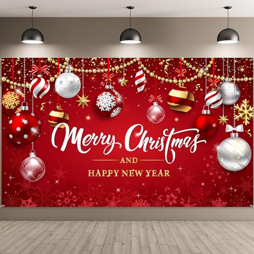 Toile de fond de Noël boule pour décoration de fête et de Nouvel An