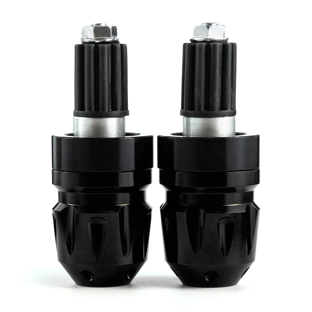 Bilancieri Manubrio moto Universali 7/8" 22 mm Contrappesi Manubrio moto per Cafe Racer Bobber Chopper Scooter ATV UTV street bike dirty bike (Nero)