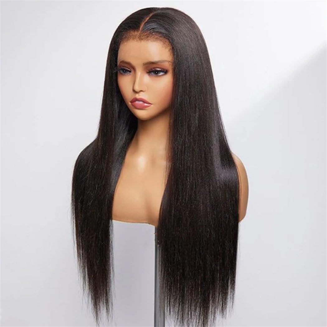 Parrucche anteriori in pizzo brasiliano dritto da donna, capelli umani Glueless trasparenti, densità 180%, for la festa di nozze(20in)