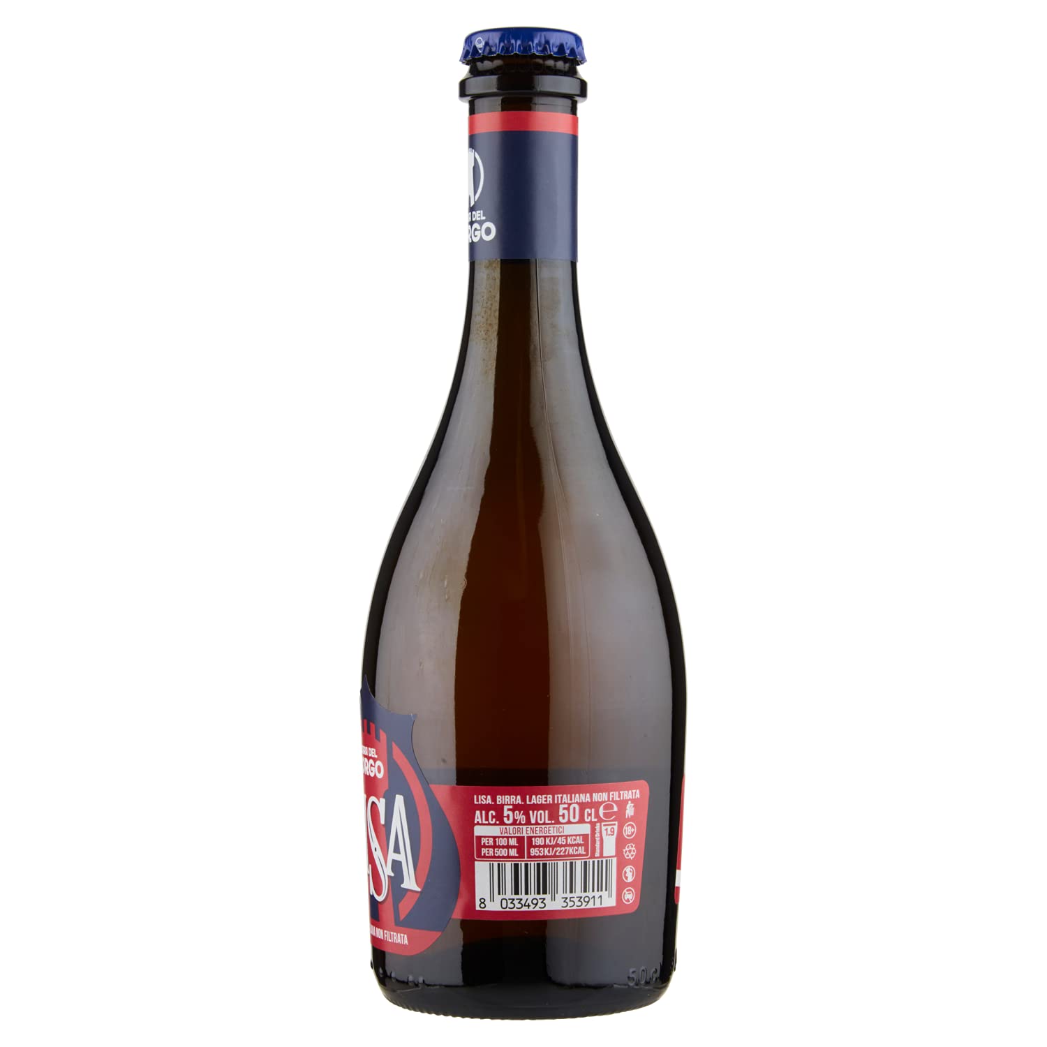 Birra Del Borgo Lisa, Birra Bottiglia - Pacco da 12x50cl