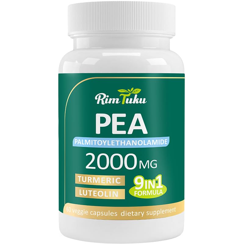 Palmitoylethanolamide Pea Supplement 600 mg | Micronized Pea 99% Highly Purified and Bioavailable | Made in USA | Supplement for Men and Women - 120 Capsules : Everything Else