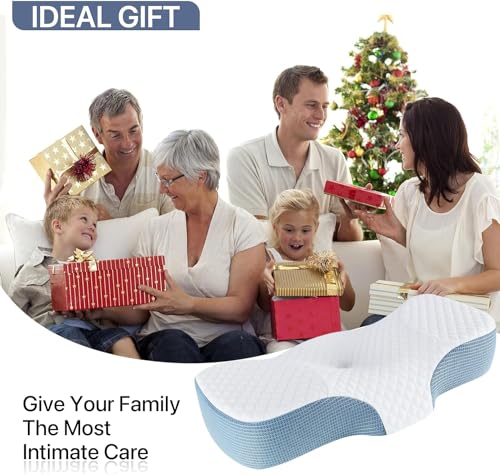 Image of PRIME PICK Spine Soothie Memory Foam Orthopedic Pillow Neck Protection Slow Rebound Pillows Health Care Slow Rebound Neck Pillows for Side, Back & Stomach Sleepers (White)