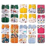 KaWaii Baby Reusable unisex Cloth Diaper Shells, One Size Adjustable Washable Leak-proof Pocket Baby Nappies - 20-Pack