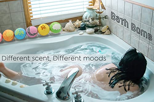 Large Bath Bombs With Eucalyptus Lavender Peppermint Essential Oils Organic For Bathbomb Girls Fizzies Bath Ball (6 Pack) #TOP7