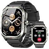 GPS Smartwatch Uomo Donna, 2.06" HD Orologio Smartwatch con Chiamate Bluetooth, Cardiofrequenzimetroi/Sonno/SpO2/Contapass, 100+ Sportive Smart Watch, IP68 Impermeabil Fitness Tracker per iOS Android