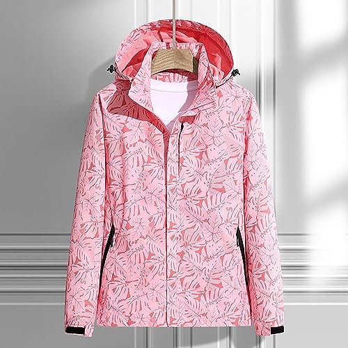 Chaqueta impermeable mujer softshell ligera transpirable abrigo senderismo con capucha 2