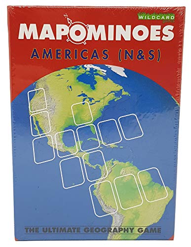 MAPOMINOES North and South America – Fun and Educational Geography About Connecting North and Latin American Countries. for Kids Teens and Adults. Like Dominoes with maps.
