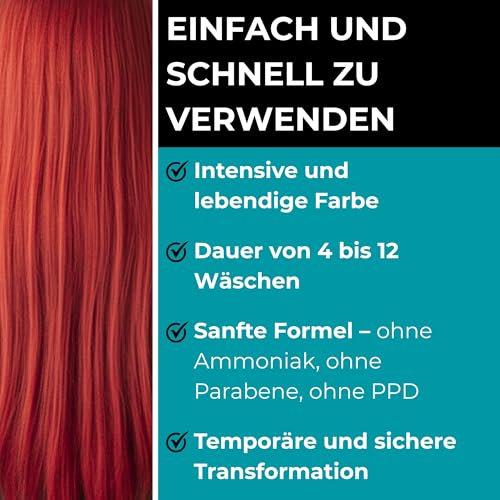 Haartönung rot von Vip’s Prestige Be Extreme Semipermanente Haartonisierung