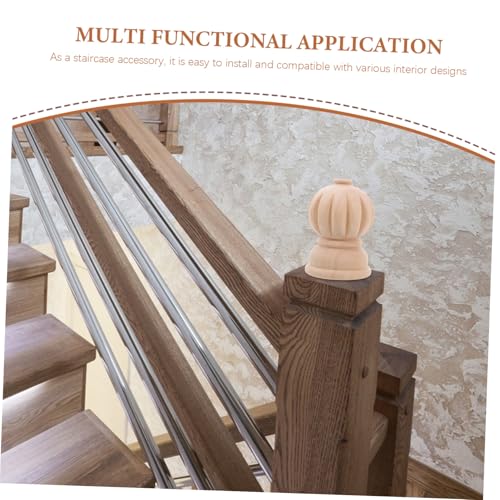 Capitel de madera de calabaza tallada para postes de escaleras y muebles 4