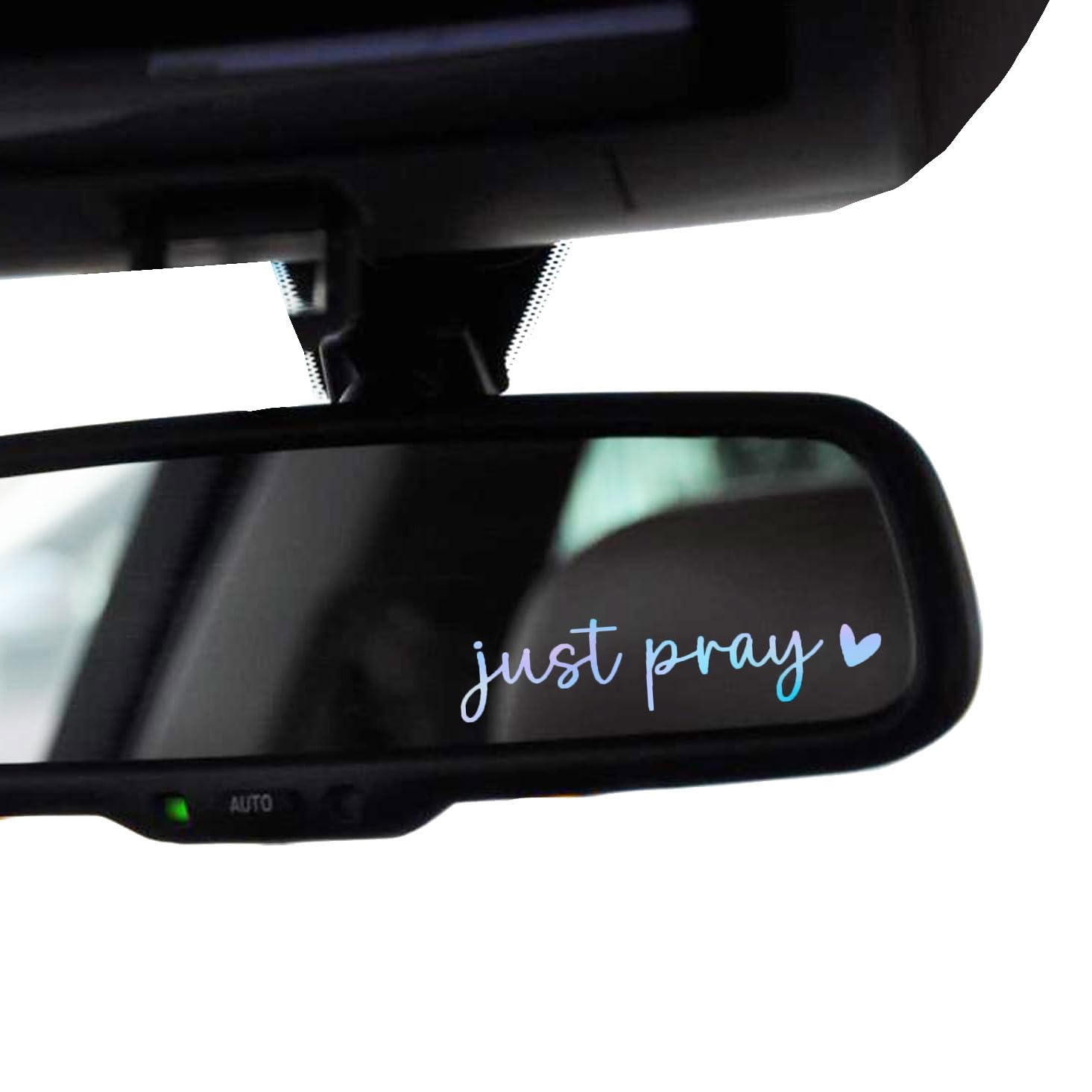 2 x Just Pray Rearview Mirror Decal Water Bottle Stickers Affirmation Reminder Sticker Laptop Bumper Sticker Tumbler Vinyl Sticker Car Mirror Decal