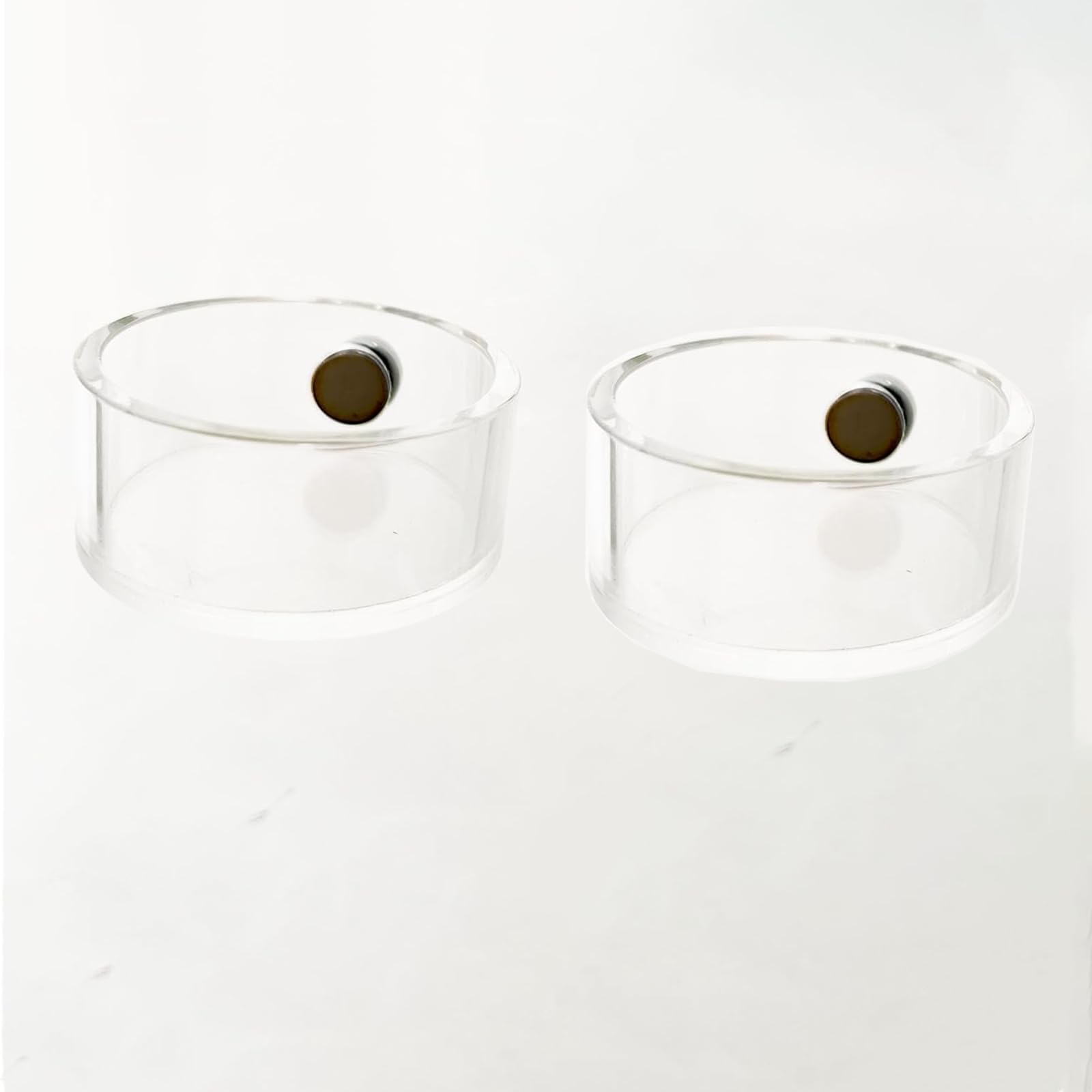 JILINWEI 2Pcs Small Jumping Spider Feeding Dish, Magnetic Tiny Food Dishes Water Dish for Jumping Spider, Tarantula and Other Small Pets,35mm