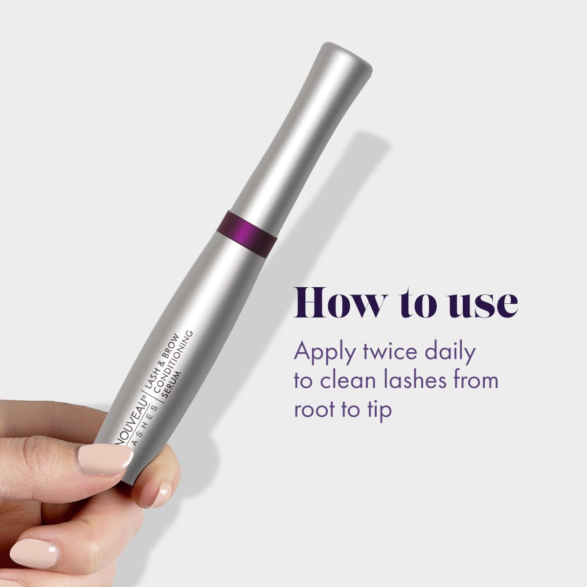 Nouveau Lashes Lash & Brow Conditioning Serum, Suitable for Use on Lash Extensions, Contains Powerful Antioxidants and Multi Vitamin Complex, Vegan, 8 ml