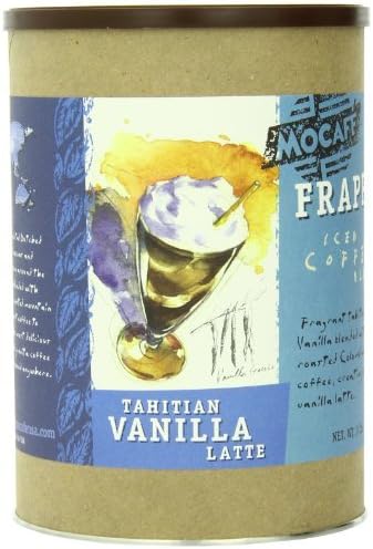 MOCAFE Frappe Tahitian Vanilla Latte, Ice Blended Coffee, 3-Pound Tin by Mocafe