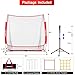 ZONLOLO 6x6ft Baseball & Softball Net for Hitting,Pitching and Batting, Throwing,Baseball net with Sturdy Bow Frame,Battting Tee,Strike Zone, Middle Size,Suitable for Kids! (Red)