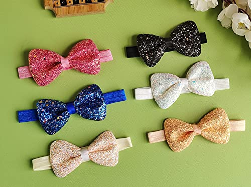 ANNACREATIONS Premium Designer Soft Bow Hairband Headband For Baby And Girls Pack Of 6 Pcs - Image 5
