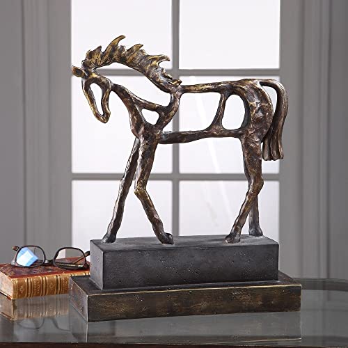 Escultura Titan Horse 16.5 pulgadas miniatura 4