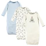 Touched by Nature Unisex Baby Organic Cotton Gowns, Teepee, 0-6 Months US