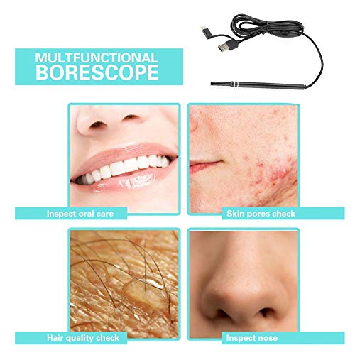 Otoscópio Earpick, Endoscópio visual de limpeza da orelha da câmera com dispositivo LED Light Pick P