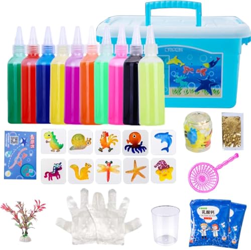 Magic Magic Crystal Spirit Playset, Magic Water Fairy 3D, Water Fairy Gel Creative Set, Magic Water Playset, Magic Water Fairy Toys for Little Boys Toys (10 Colors)