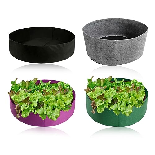 BESPORTBLE 2 Piezas Jardineras De Tela Cesta Bolsa De Crecimiento Engrosada Jaulas para Plantas De Exterior Colgadores De Plantas Al Aire Libre Jardineras Al Aire Libre Olla Clara Púrpura