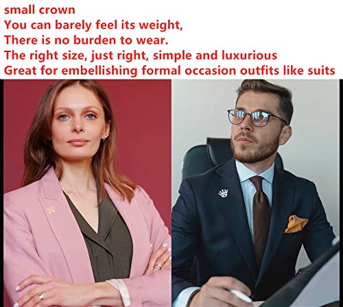 Small Crown Brooch pins for women fashion Rhinestone Gold Silver Crown Brooch for men3