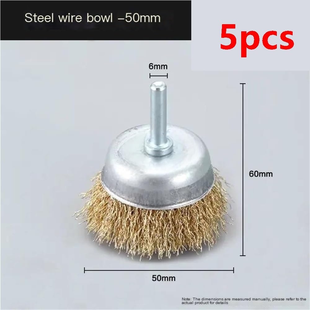 Szczotki druciane Głowica polerska Miska Płaski zestaw typu T Pen 10-100mm(50.0mm)