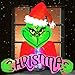 4.5ft Christmas Inflatable Outdoor Decorations Grinchmas Broke Out from Window with Built-in LED Rotating Lights Blow Up Inflatable for Christmas Decoration Indoor Yard Lawn Garden Xmas Decor
