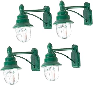 Uonlytech 4pcs Dollhouse Wall Light Kids Dolls Miniature Desk 1: 12 Scale Lantern Decor Kids Table Lamp Doll Wardrobe Outdoor Home Decor Miniature Decor Abs Household Child Decorations