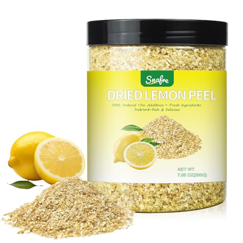 Lemon Peel, Lemon Zest, 7.05OZ Dried Lemon Peel for Baking, Teas, Seasoning, Marinades, Spice Blends