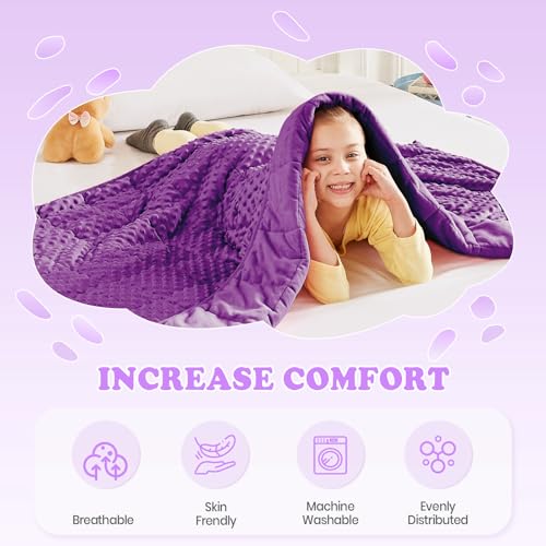 Couverture lestée violette de 0,9 kg pour une relaxation ciblée - 5