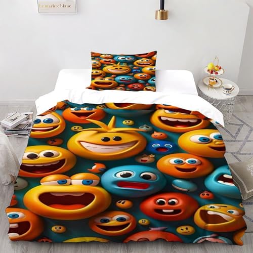 Caras Emojis Funda Nórdica Algodon 2 Piezas