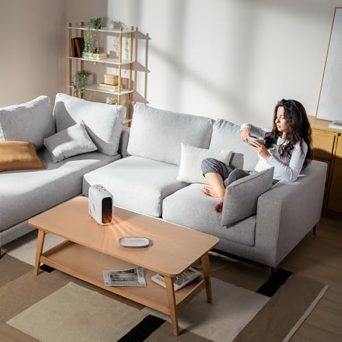 Cecotec Calefactor Cerámico de Sobremesa ReadyWarm 600 Lagoon. 2000W, 3 Modos, 2 Niveles Calor, Termostato, Silencioso 30dB, Seguridad Triple, VerticalDesign, Cobertura 15m², Diseño Compacto - imagen 5