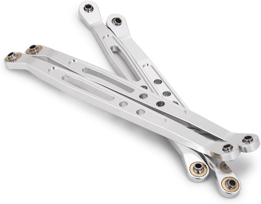 8PCS Aluminum Alloy Chassis Linkage Rod Arm Set Upper & Lower Suspension Rod Link Linkage for 1/10 Axial Wraith 90018 RC Car Upgrades