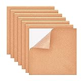 BENECREAT 4 Pack Self-Adhesive Cork Sheets(4mm thick) Cork Tiles Cork Mat 12x12 Inch with Adhesive...