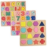 Sécurité et fiable: fabriquée à partir de matériaux en bois de haute qualité, ces puzzles sont robustes et durables..La finition lisse et non toxique garantit la sécurité, ce qui les rend idéales pour des petites mains curieuses..Numéro Puzzle Toddler Wooden Puzzles