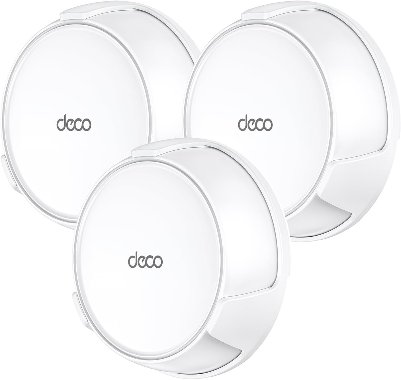 XLTTYWL Deco WiFi 7 Wall Mount Kit, Deco BE23/BE25/BE3600/BE5000 Router Mount Bracket Optimize Space&Cable Management for TP Decos 7 Dual-Band WiFi 7 Mesh Wi-Fi System (White, 3 Pack) XLTTYWL Deco WiFi 7 Wall Mount Kit, Deco BE23/BE25/BE3600/BE5000 Router Mount Bracket Optimize Space&Cable Management for TP Decos 7 Dual-Band WiFi 7 Mesh Wi-Fi System (White, 3 Pack)