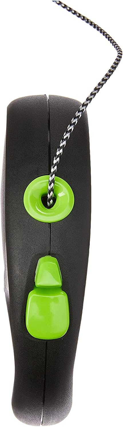 Flexi Black Design Cord Green Small 5m Retractable Dog Leash/Lead for Dogs up to 12kgs/26lbs