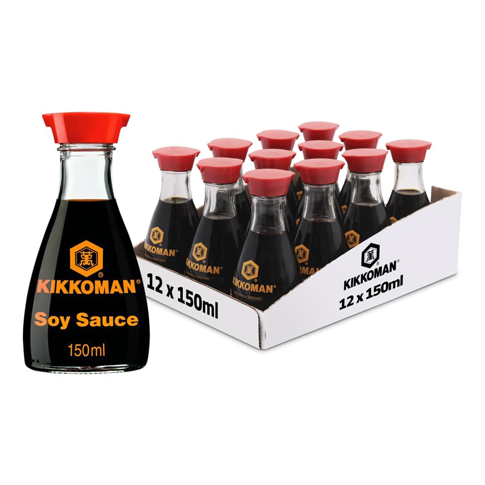 – Kikkoman Soy Sauce, 150 ml, (Pack of 12), Naturally Brewed