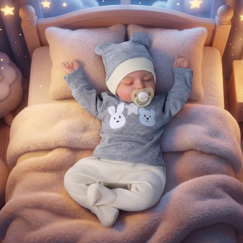 Muñeco Reborn Bebé Niño 20 Pulgadas Ojos Cerrados miniatura 1