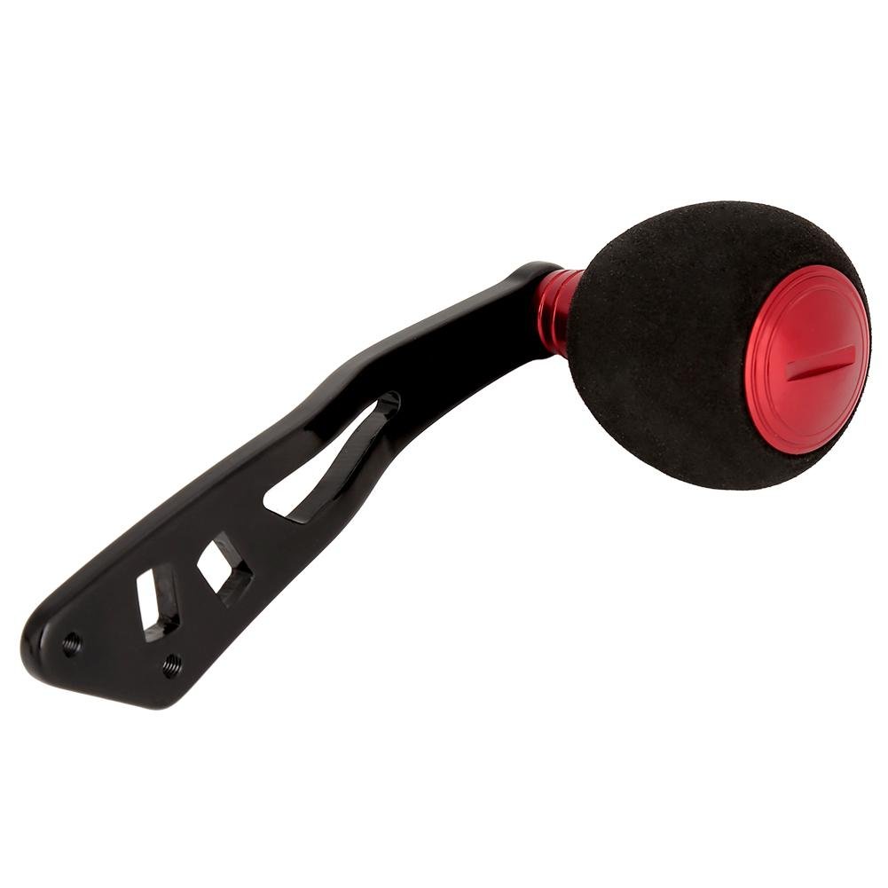Demeras Fishing Reel Handle for Low- Reel EVA Knob with Fittings Replacement Parts(Black red)