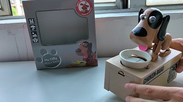 Salvadanaio Elettronico A Forma Di Cane - Cagnolino Che Mangia Monete, Regalo Divertente Per Bambini - Foto 11