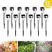 Solar Lights Outdoor, 12Pack Solar Garden Lights Stainless Steel, Waterproof LED Solar Powered Pathway Lights Outdoor Landscape Lighting for Lawn, Patio, Yard, Driveway and Walkway - Cool White