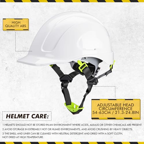 Image of Leumoi 20 Pack Hard Hat Bulk 4-Point ABS Safety Helmets Adjustable