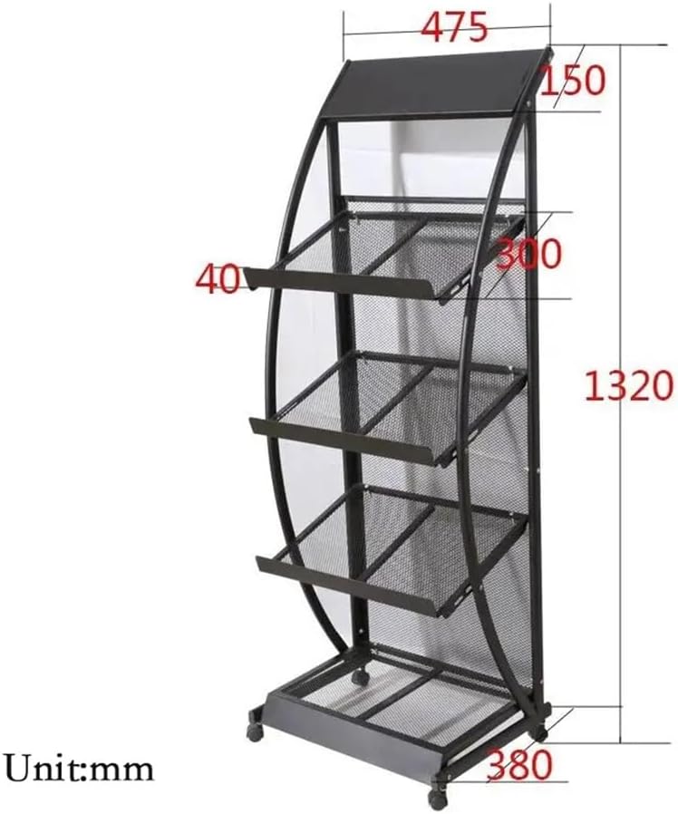 Magazine Rack Floor Standing Floor Standing Catalogue Stand Magazine Shelf Folding Display is Great for Numerous Occasions Both Brochure Holder Bookshelf