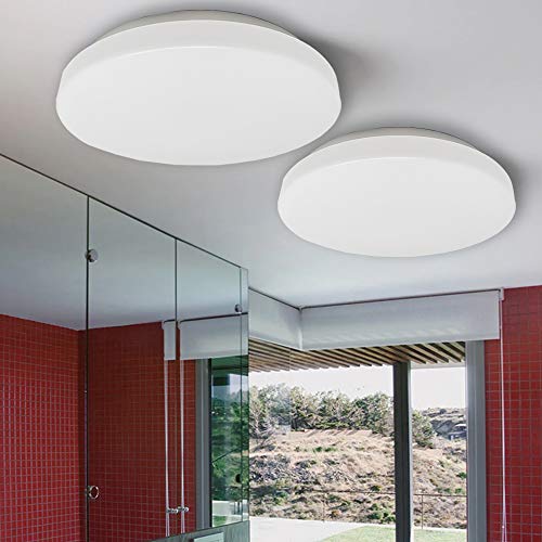 FactorLED Packx2 Lámpara Techo 18w Sensor de Movimiento Radar, Plafón Led Circular,...