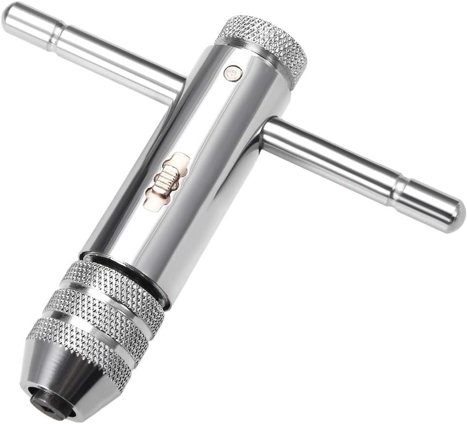 Adjustable Ratchet Tap Wrench T-Handle, for Metric M5-M12 Thread Taps, Ratcheting T Handle Holder Reamer Hand Tapping Tool for Machinist Repair, 111mm (4.37-inch Approx.) Body-image-25