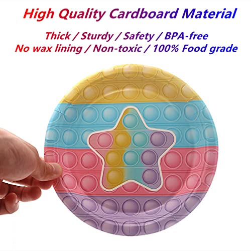Zhongshun 20Pcs Push Pop Bubble Party Plate 7" thumb #3